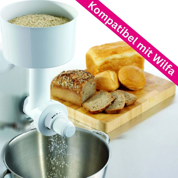 Getreidemühle kompatibel mit WILFA Küchenmaschinen mit Stahlmahlwerk