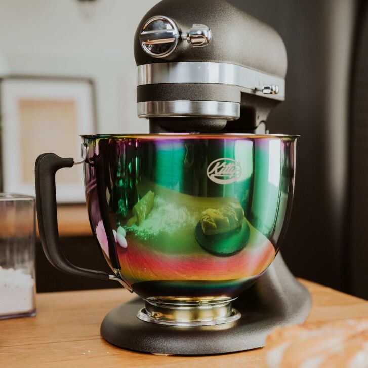 Kitty Professional Profi-Rührschüssel Super Bowl kompatibel mit KitchenAid 4,3 / 4,7  und 4,8 Liter – RAINBOW - 2. Wahl