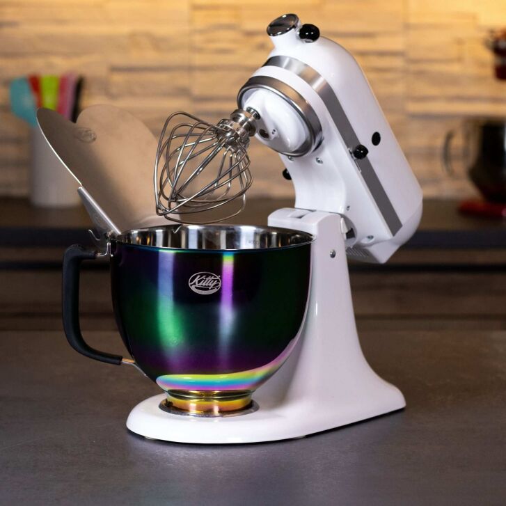 Kitty Professional Profi-Rührschüssel Super Bowl kompatibel mit KitchenAid 4,3 / 4,7  und 4,8 Liter – RAINBOW - 2. Wahl