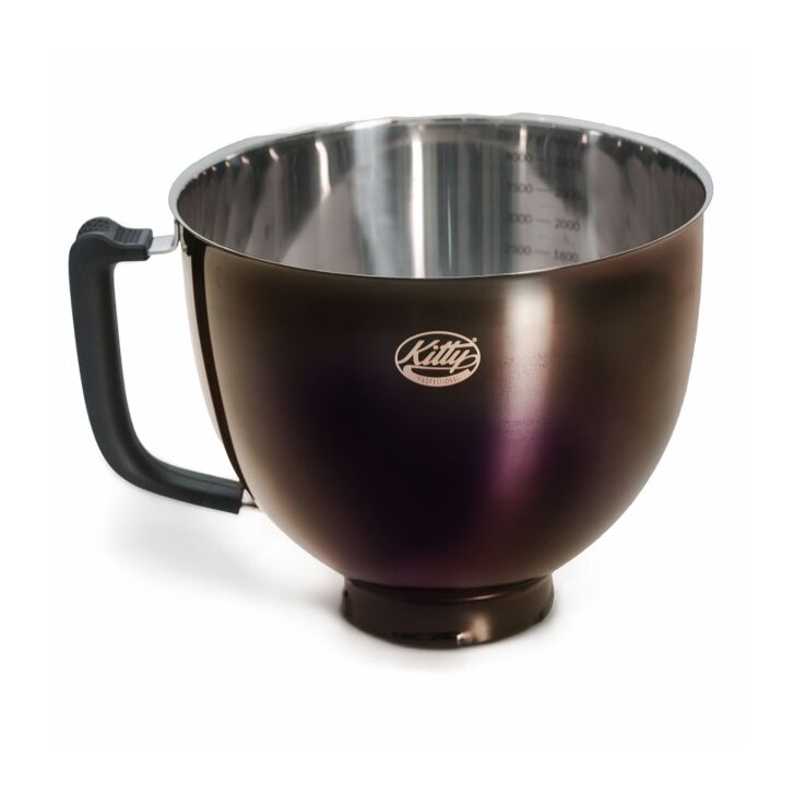Kitty Professional Profi-Rührschüssel "Super Bowl" kompatibel mit KitchenAid 4,3 / 4,7  und 4,8 Liter - TITAN BLACK - 2. Wahl