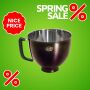 Kitty Professional Profi-Rührschüssel "Super Bowl" kompatibel mit KitchenAid 4,3 / 4,7  und 4,8 Liter - TITAN BLACK - 2. Wahl