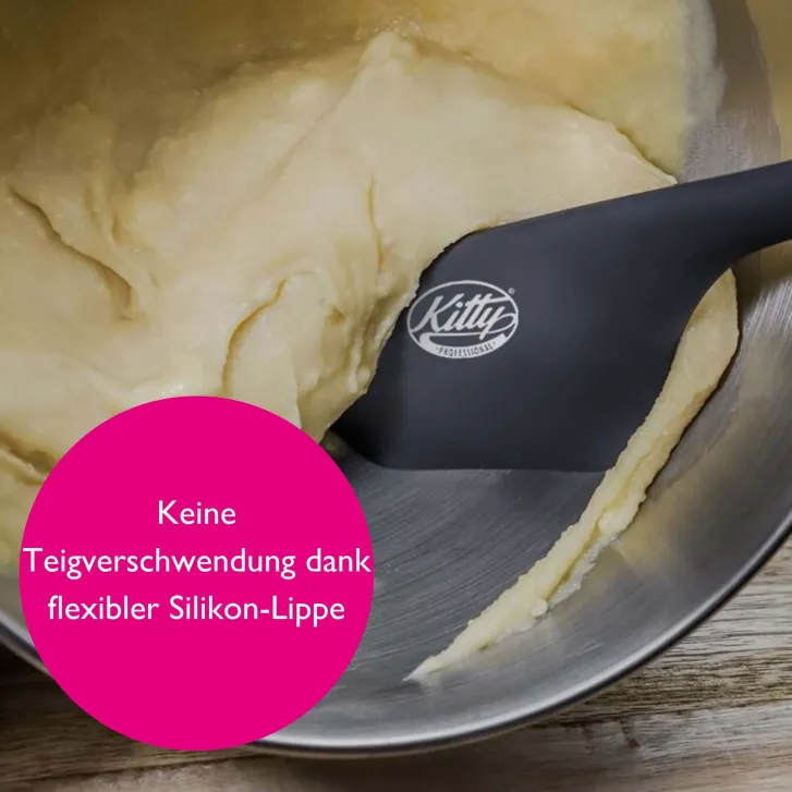 Kitty Professional 2 in 1 Teigschaber mit Kniff Anthrazit - ohne OVP