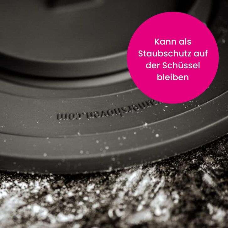Kitty Professional Profi-Frischhaltedeckel Überzieher kompatibel mit KitchenAid für 6,6 und 6,9 Liter Rührschüsseln Anthrazit - ohne OVP