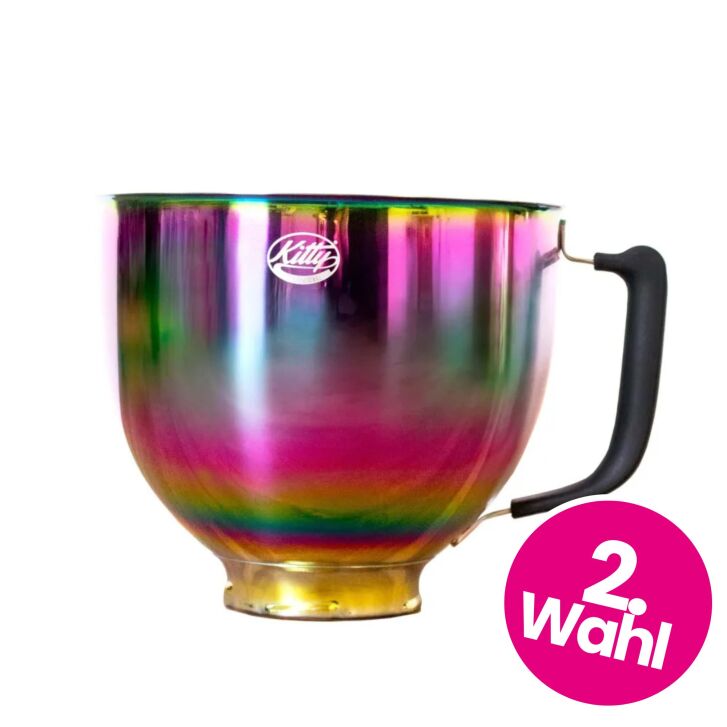 Kitty Professional Profi-Rührschüssel Super Bowl kompatibel mit KitchenAid 4,3 / 4,7 und 4,8 Liter Rainbow - ohne OVP