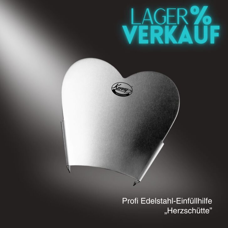 Kenny Professional Profi Edelstahl-Einfüllhilfe Herzschütte