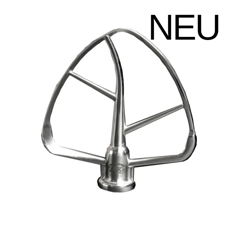 Kitty Professional Profi Edelstahl-Flachrührer Taifun kompatibel mit KitchenAid 4,3 / 4,7 und 4,8 Liter