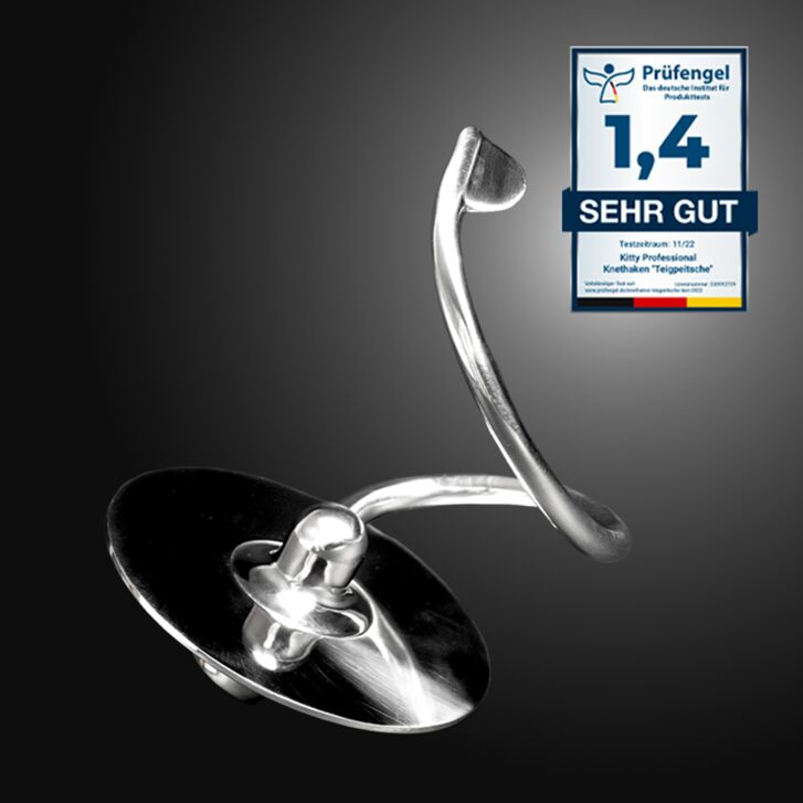 Kitty Professional Profi Edelstahl-Knethaken Teigpeitsche kompatibel mit KitchenAid 4,3 / 4,7 und 4,8 Liter