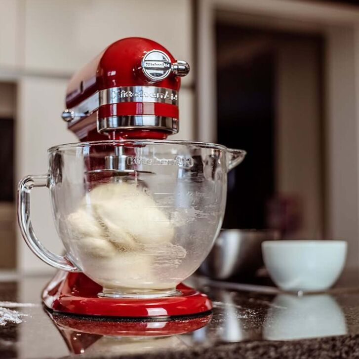 Kitty Professional Profi Edelstahl-Knethaken Teigpeitsche kompatibel mit KitchenAid 4,3 / 4,7 und 4,8 Liter