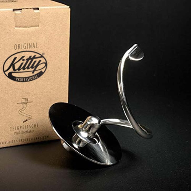 Kitty Professional Profi Edelstahl-Knethaken Teigpeitsche kompatibel mit KitchenAid 4,3 / 4,7 und 4,8 Liter