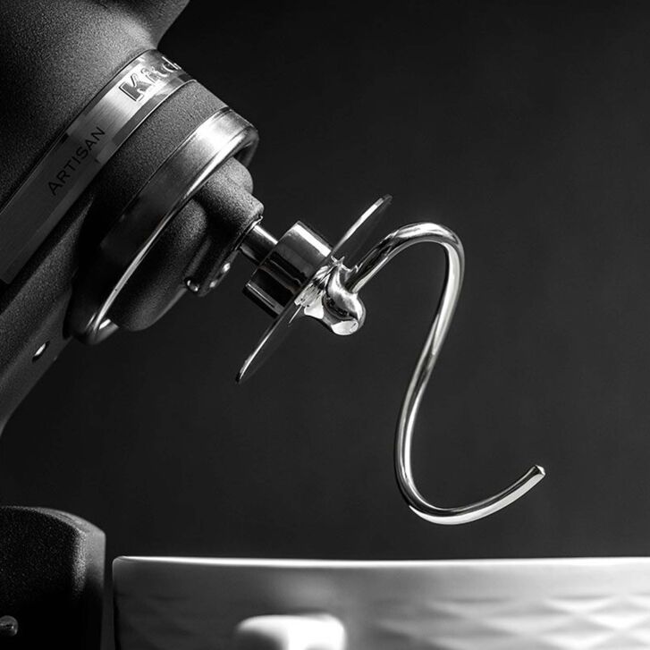 Kitty Professional Profi Edelstahl-Knethaken Teigpeitsche kompatibel mit KitchenAid 4,3 / 4,7 und 4,8 Liter