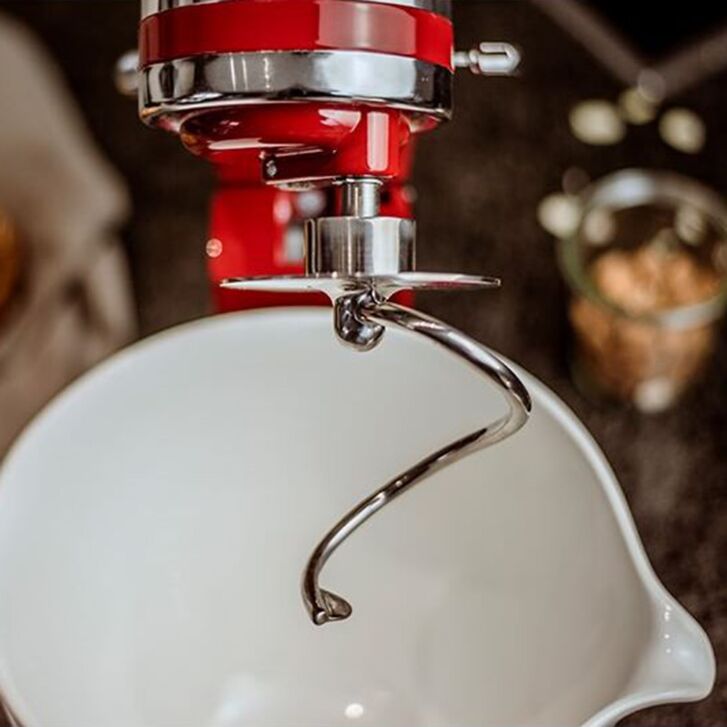 Kitty Professional Profi Edelstahl-Knethaken Teigpeitsche kompatibel mit KitchenAid 4,3 / 4,7 und 4,8 Liter