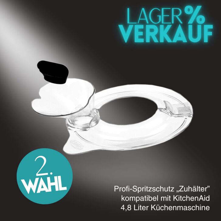 Kitty Professional Profi-Spritzschutz Zuhälter kompatibel mit KitchenAid 4,8 Liter Küchenmaschine - 2. Wahl