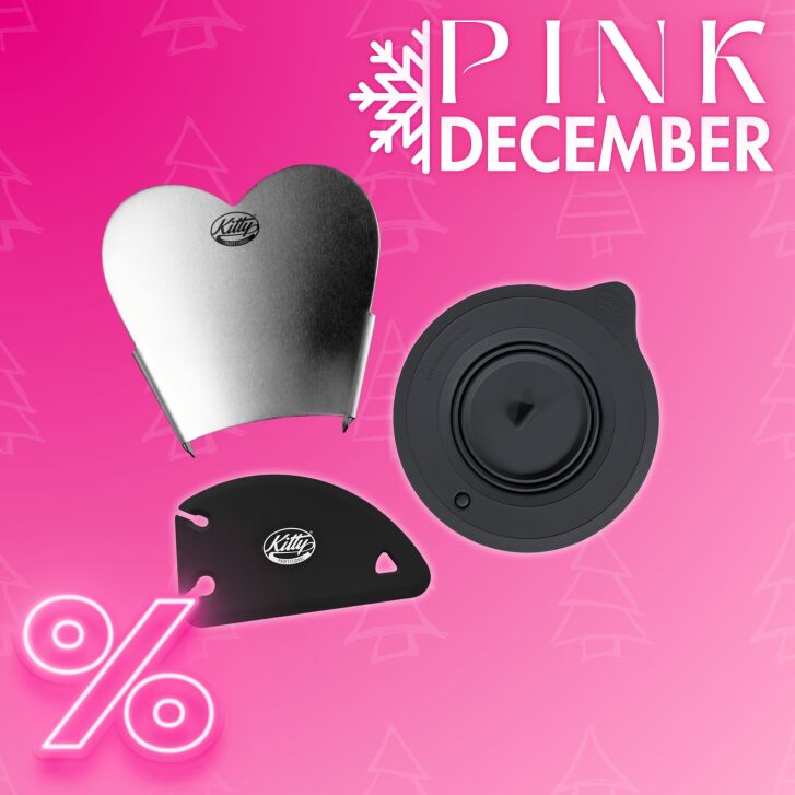 Kitty Professional Starter-Set mit Herzschütte, Teigkarte & Frischhaltedeckel - ANTHRAZIT