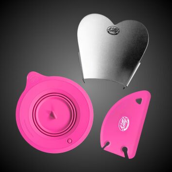 Kitty Professional Starter-Set mit Herzsch&uuml;tte, Teigkarte &amp; Frischhaltedeckel - PINK