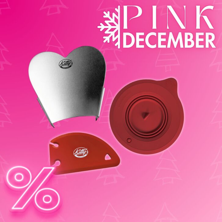 Kitty Professional Starter-Set mit Herzschütte, Teigkarte & Frischhaltedeckel - RUBINROT