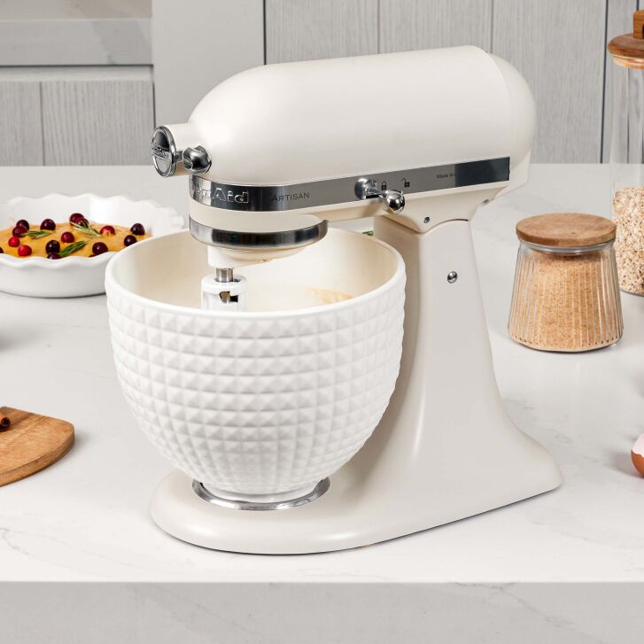 MONOCHROME COLLECTION: KitchenAid Artisan 4,7 Liter PORCELAIN WHITE Modell KSM156 Küchenmaschine