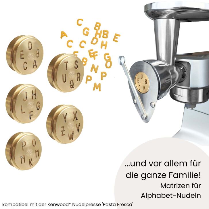 Kenny Professional Profi-Pasta-Matrize M-N-O-P-K kompatibel mit Kenwood Nudelpresse Pasta Fresca