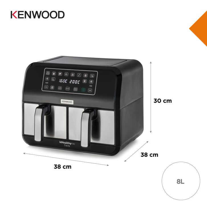 Kenwood kHealthy Fry TWIN Air Fryer 2x4L Doppelkammer