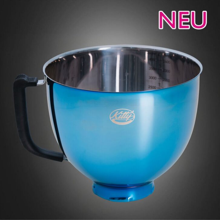 Kitty Professional Profi-Rührschüssel Super Bowl kompatibel mit KitchenAid 4,3 / 4,7 und 4,8 L - ROYAL BLUE