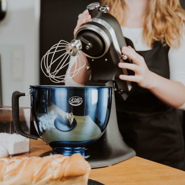 Kitty Professional Profi-Rührschüssel Super Bowl kompatibel mit KitchenAid 4,3 / 4,7 und 4,8 L - ROYAL BLUE