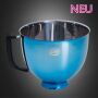 Kitty Professional Profi-Rührschüssel Super Bowl kompatibel mit KitchenAid 4,3 / 4,7 und 4,8 L - ROYAL BLUE
