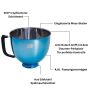 Kitty Professional Profi-Rührschüssel Super Bowl kompatibel mit KitchenAid 4,3 / 4,7 und 4,8 L - ROYAL BLUE
