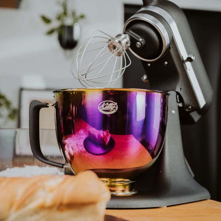 Kitty Professional Profi-Rührschüssel Super Bowl kompatibel mit KitchenAid 4,3 / 4,7 und 4,8 L - SUNRISE