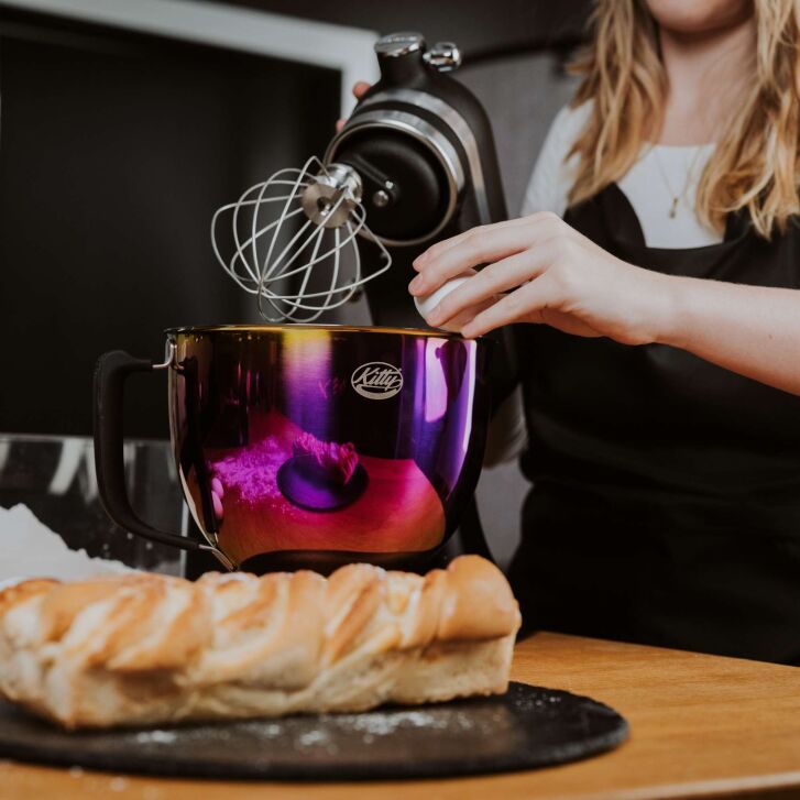 Kitty Professional Profi-Rührschüssel Super Bowl kompatibel mit KitchenAid 4,3 / 4,7 und 4,8 L - SUNRISE