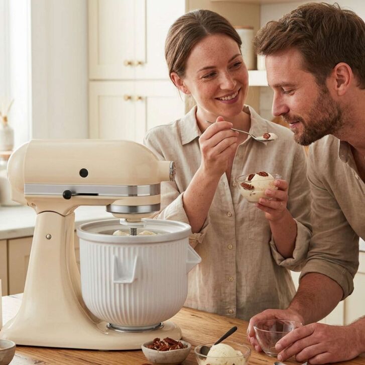 Kitty Professional Profi-Eisbereiter "Frosty" kompatibel mit allen KitchenAid Classic und Artisan Küchenmaschinen ab 4,3 L