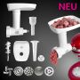 Kitty Professional Profi-Kunststoff-Fleischwolf "Wolfi" kompatibel mit KitchenAid Küchenmaschinen