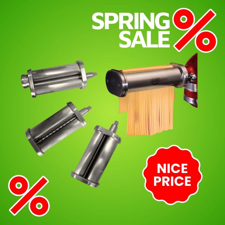 Kitty Professional Profi-Pastawalzen-Set "Mamma Mia" kompatibel mit KitchenAid Küchenmaschinen