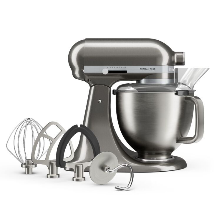 KitchenAid Artisan Plus 4,7 Liter Küchenmaschine Modell 5KSM50 - MEDAILLON SILBER
