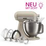 KitchenAid Artisan Plus 4,7 Liter Küchenmaschine mit Licht Modell 5KSM50 - HAFER