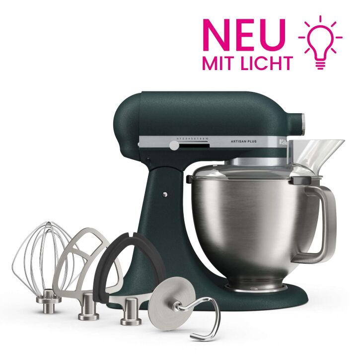 KitchenAid Artisan Plus 4,7 Liter Küchenmaschine mit Licht Modell 5KSM50 - PEBBLED PALM