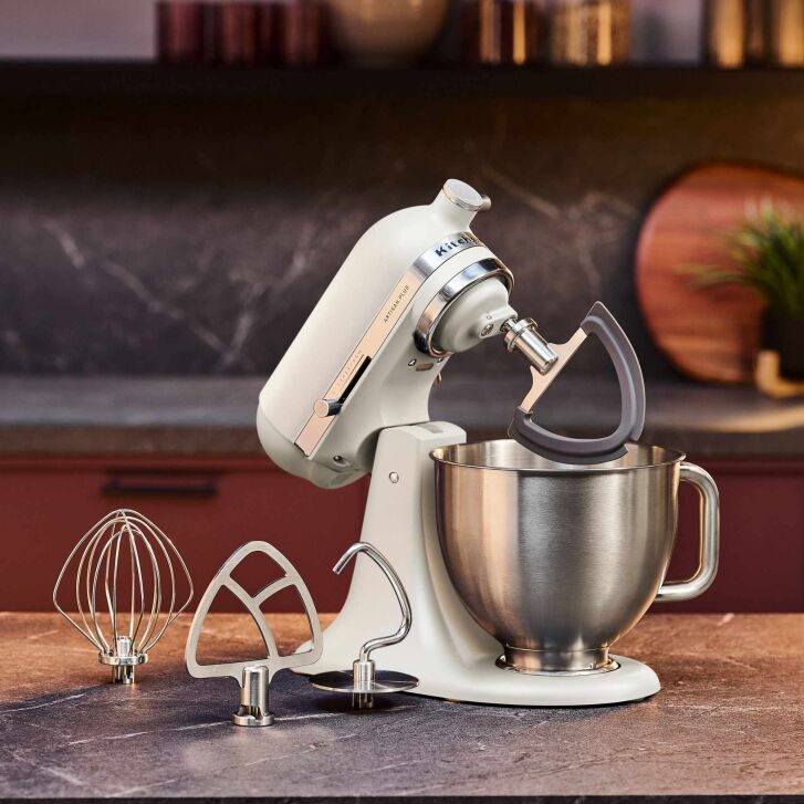 KitchenAid Artisan Plus 4,7 Liter Küchenmaschine mit Licht Modell 5KSM50 - PORCELAIN WHITE
