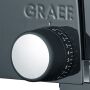 GRAEF Allesschneider SKS120 Schwarz mit Glas-Bodenplatte und Wellenschliffmesser