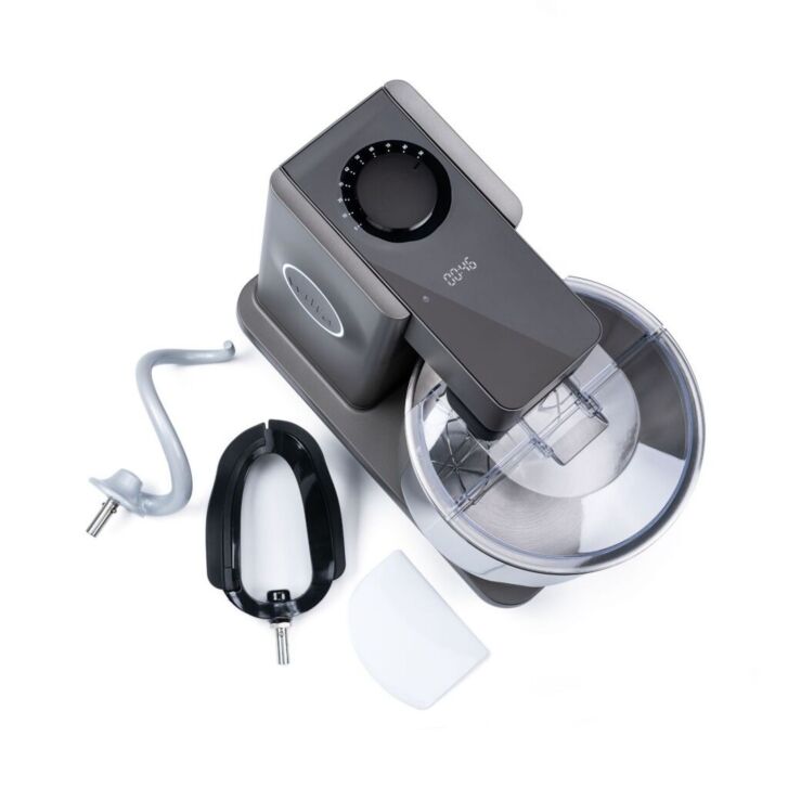 Wilfa Probaker Timer KM2GY-T70 im Spar-Set Marcel Paa mit GRATIS Tool-Adapter,Teigbox inkl. Deckel und passendem Teigschaber sowie Teigkarte - Grau