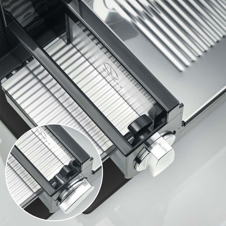 GRAEF Allesschneider M95EU Eisenglimmergrau inkl. MiniSlice-Aufsatz, Messerschärfer