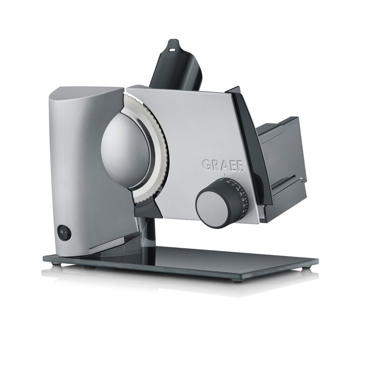 GRAEF Schrägschneider S32100 MultiCut Silber mit Wellenschliffmesser und Kombi-Aufsatz