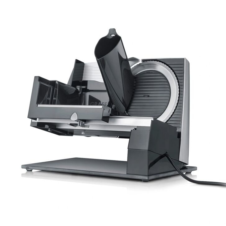 GRAEF Schrägschneider S32100 MultiCut Silber mit Wellenschliffmesser und Kombi-Aufsatz