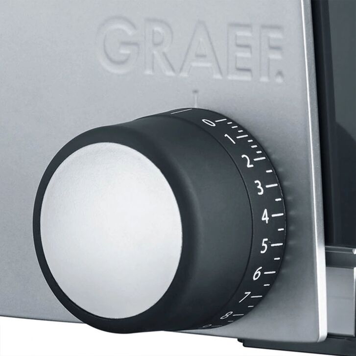 GRAEF Schrägschneider S32100 MultiCut Silber mit Wellenschliffmesser und Kombi-Aufsatz