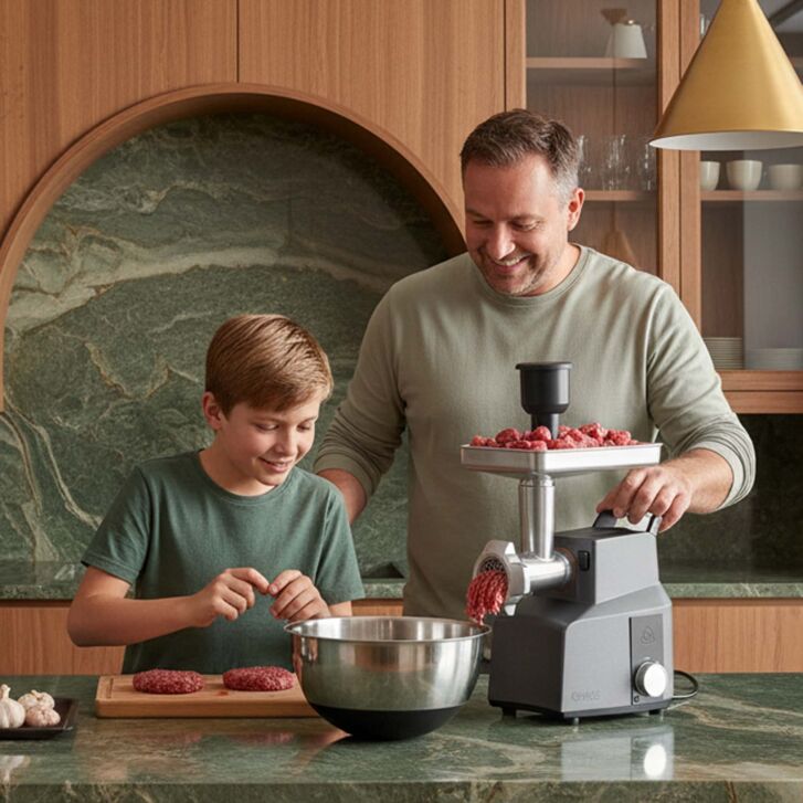 GRAEF Fleischwolf mit Vorschneider FW706EU Eisenglimmergrau