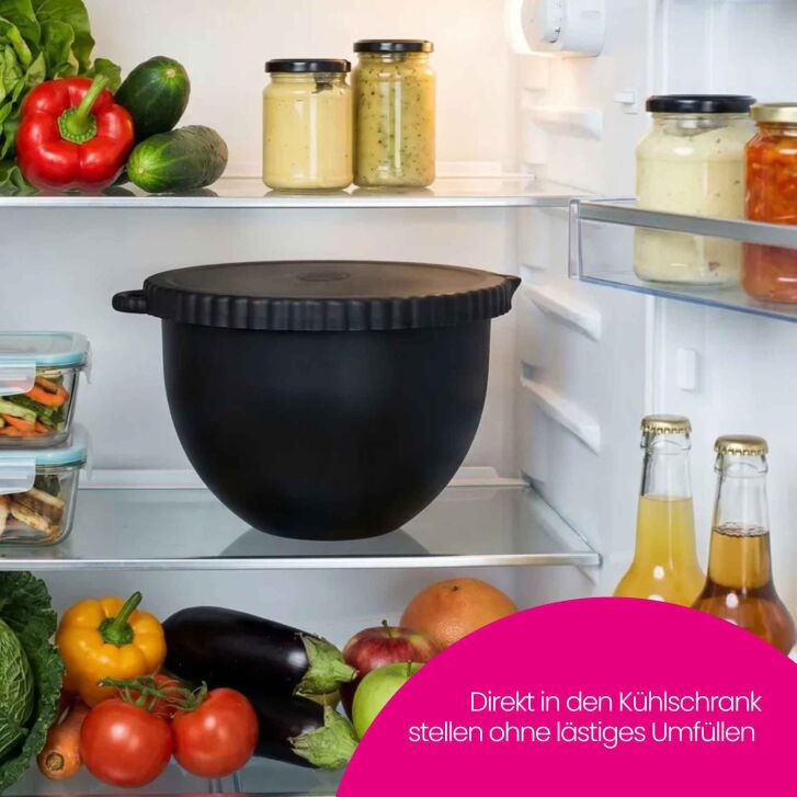 Kitty Professional "Dolly" 2er Set Profi-Schüsseleinsätze mit Deckel kompatibel mit KitchenAid 4,7 und 4,8 Liter Rührschüsseln