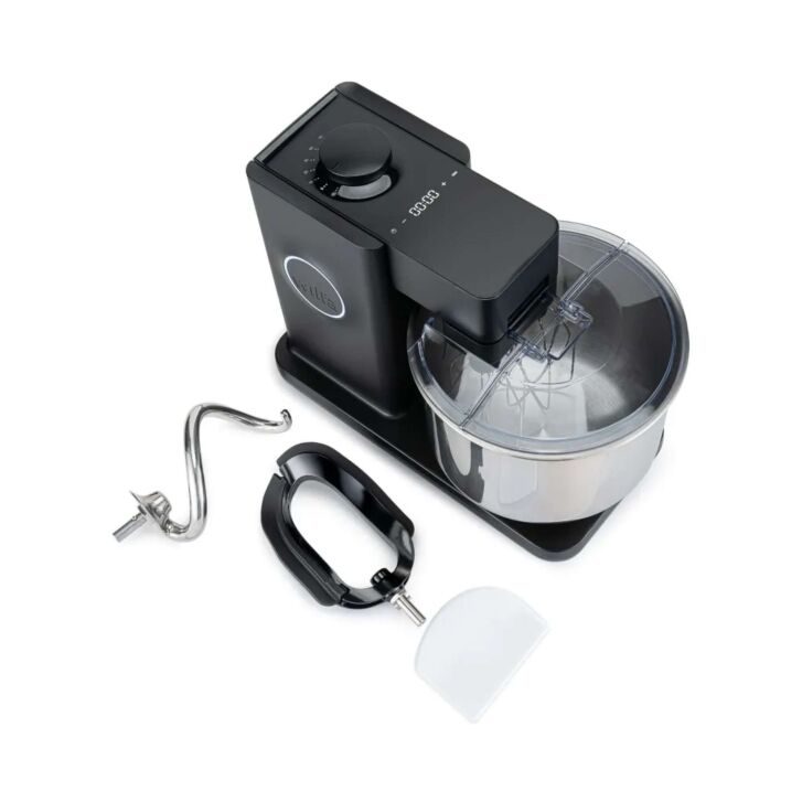 Wilfa Probaker NXT KM4B-T70 - SCHWARZ mit Timer und Edelstahl-Knethaken