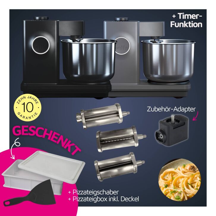 Wilfa Probaker NXT Spar-Paket mit 3-teiligem Pasta-Set inkl. Tool-Adapter