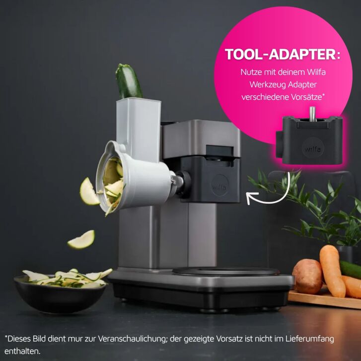 WIlfa Probaker NXT Spar-Paket mit 3-teiligem Pasta-Set inkl. Tool-Adapter - Grau