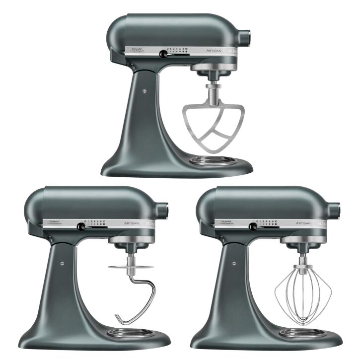 KitchenAid 3 tlg Set Rührelemente aus Edelstahl für 4,3, 4,7 & 4,8 Liter Küchenmaschinen