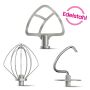KitchenAid 3 tlg Set Rührelemente aus Edelstahl für 4,3, 4,7 & 4,8 Liter Küchenmaschinen