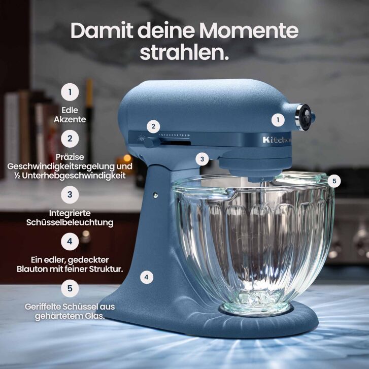KitchenAid Artisan Plus 4,7 Liter 5KSM50 mit Licht LUMINAIRE - DESIGN EDITION