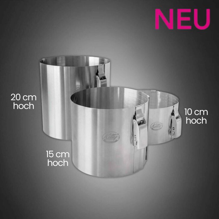 Kitty Professional Profi Backringe "Ringbert" für Torten zwischen 18 und 30 cm Durchmesser
